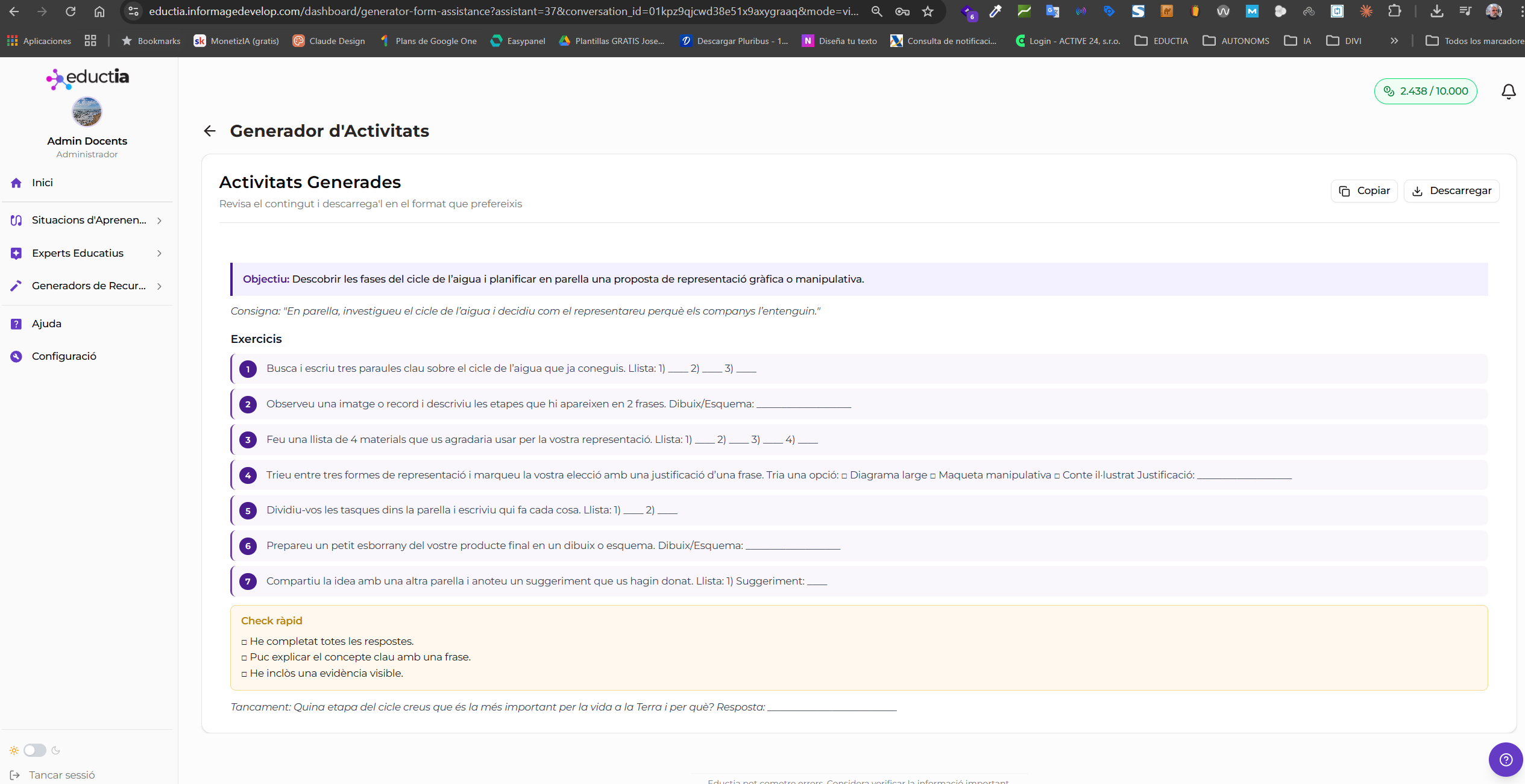 Generador de situacions d'aprenentatge